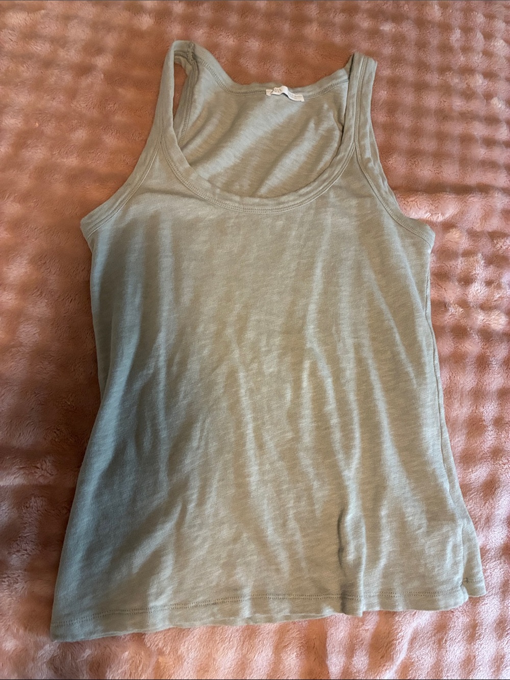 Zara tank top 100% cotton scoop neck